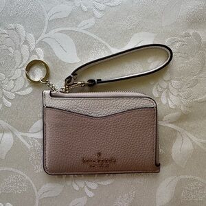 Kate Spade Pebbled Leather Card Case Wristlet - EUC